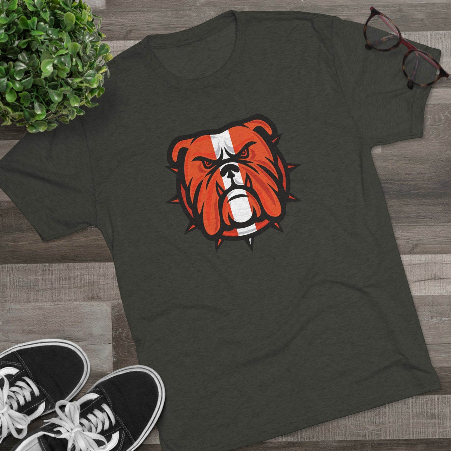 Cleveland Football Dawg Pound Brown Unisex Tri-Blend Crew Tee