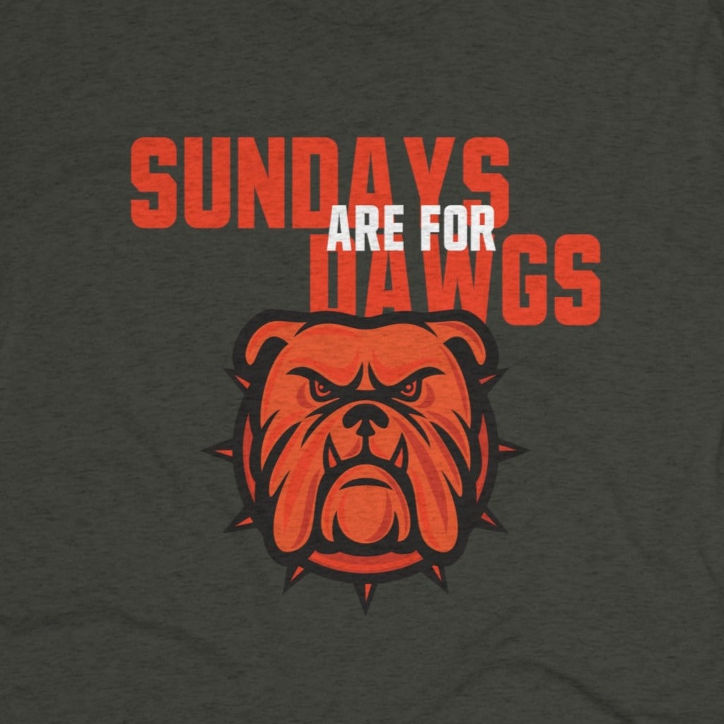 Cleveland Football Dawg Pound Sundays are for Dawgs Brown Unisex Tri-Blend Crew Tee