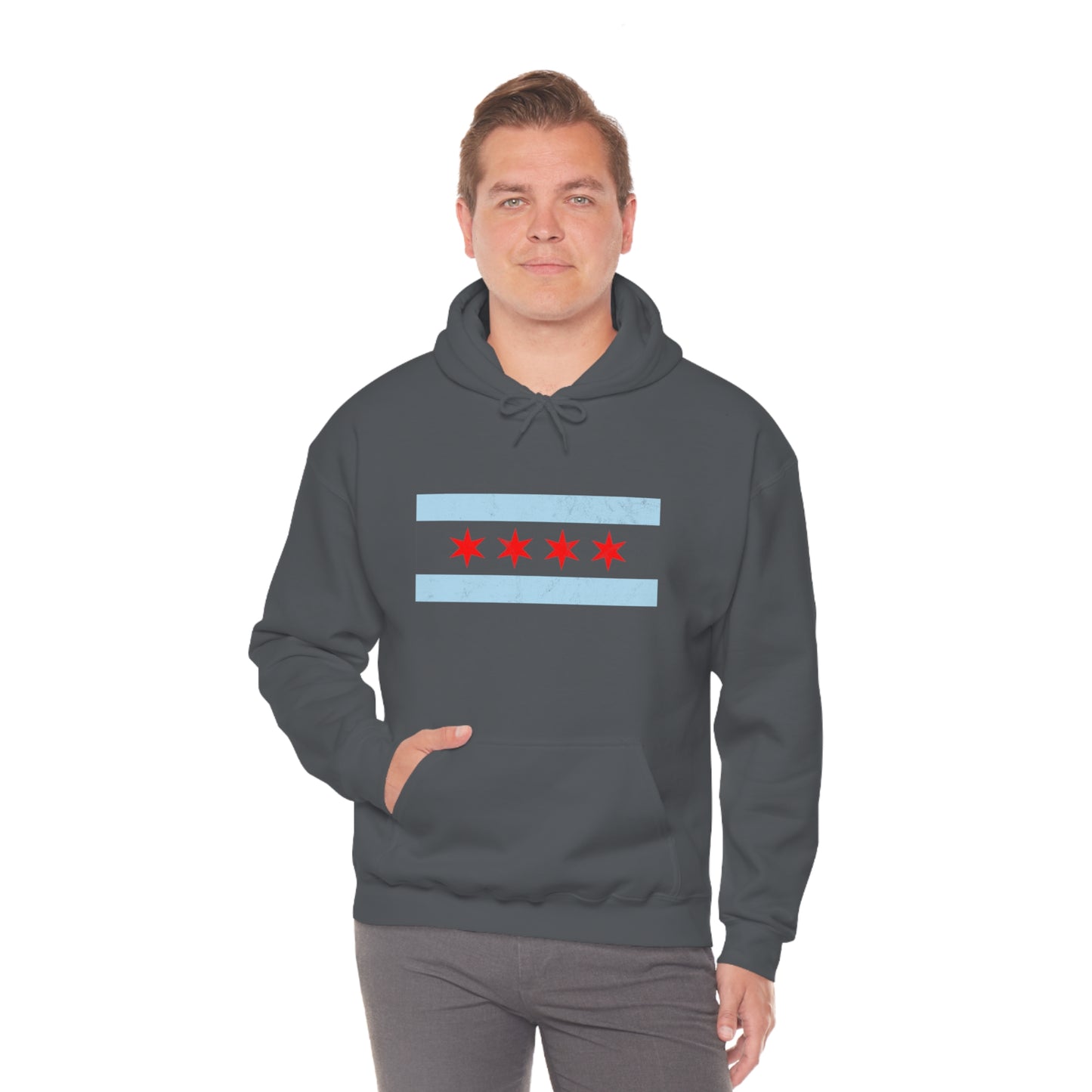 Chicago Flag Hoodie Unisex Heavy Blend™ Hooded Sweatshirt