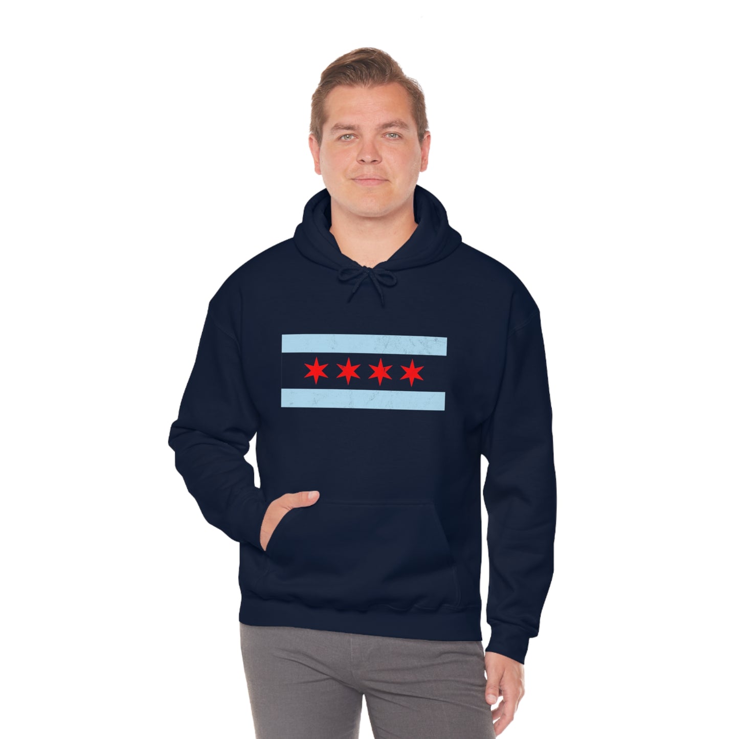 Chicago Flag Hoodie Unisex Heavy Blend™ Hooded Sweatshirt