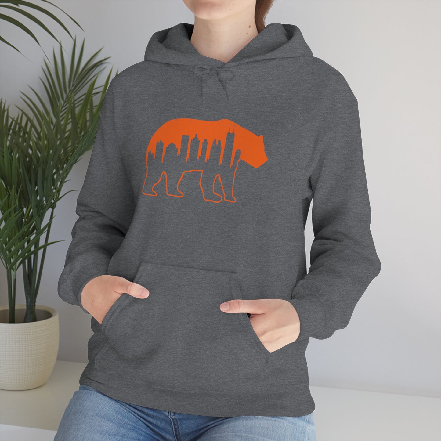Chicago Bear Skyline Unisex Heavy Blend™ Hooded Sweatshirt
