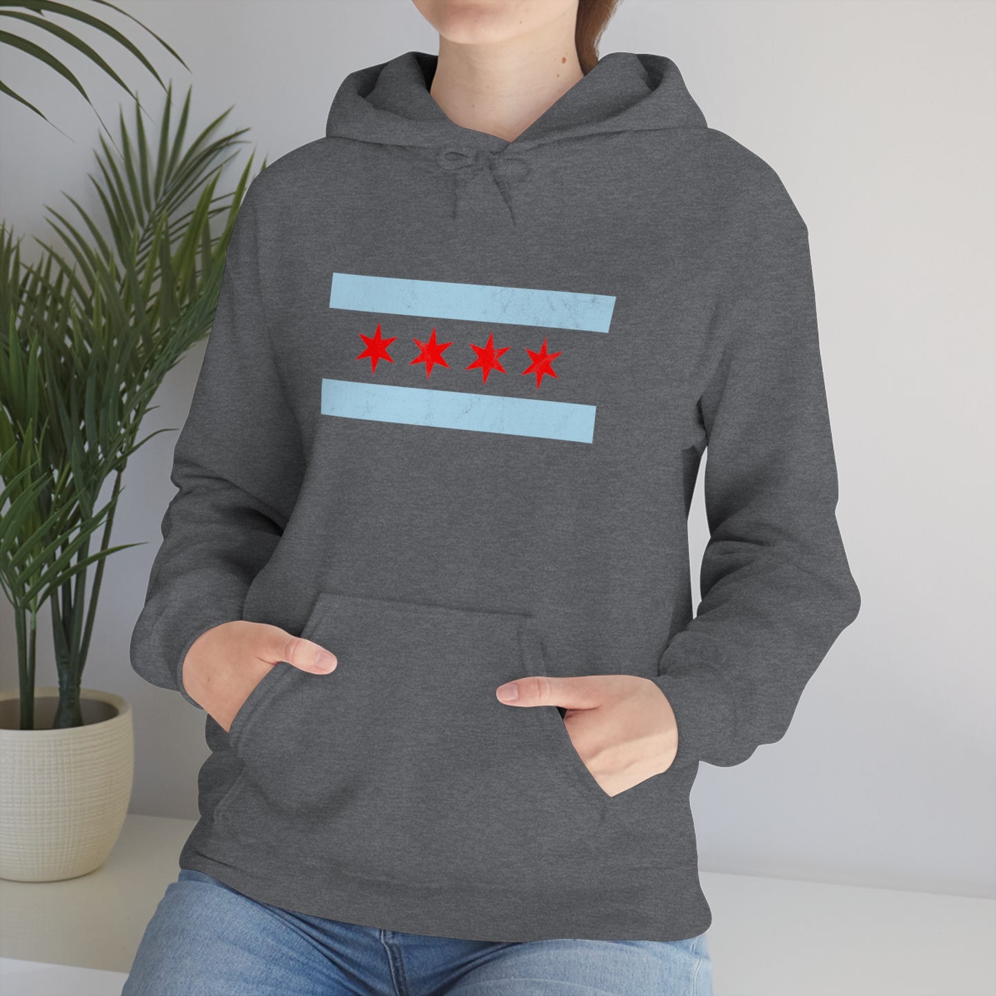 Chicago Flag Hoodie Unisex Heavy Blend™ Hooded Sweatshirt