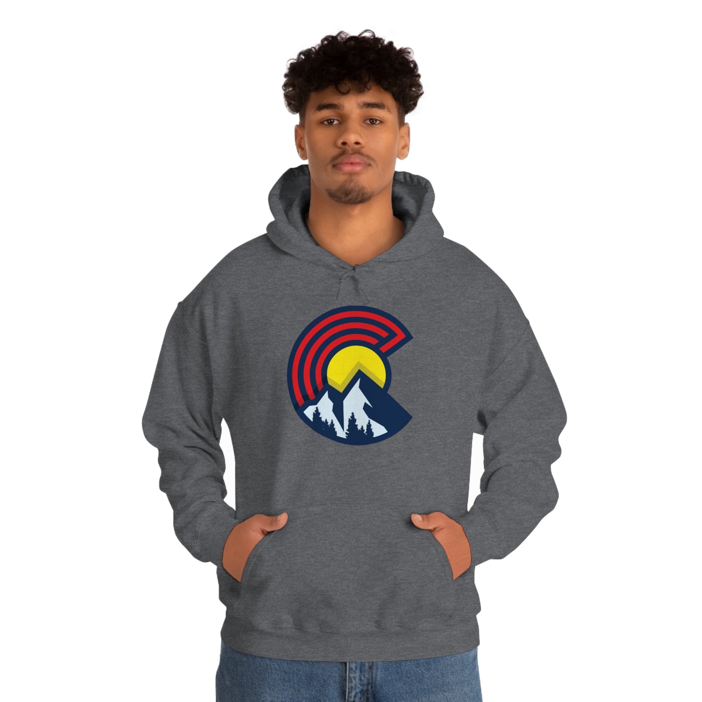 Colorado Hoodie Modern Version of Classic C Denver Boulder Colorado Springs Unisex Hooded Sweatshirt