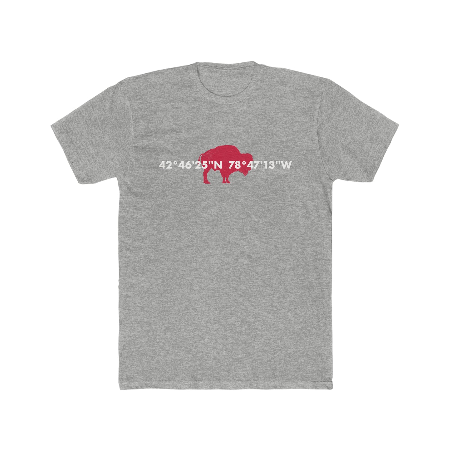 Buffalo Football Mafia Stadium Latitude Longitude Men's Cotton Crew Tee