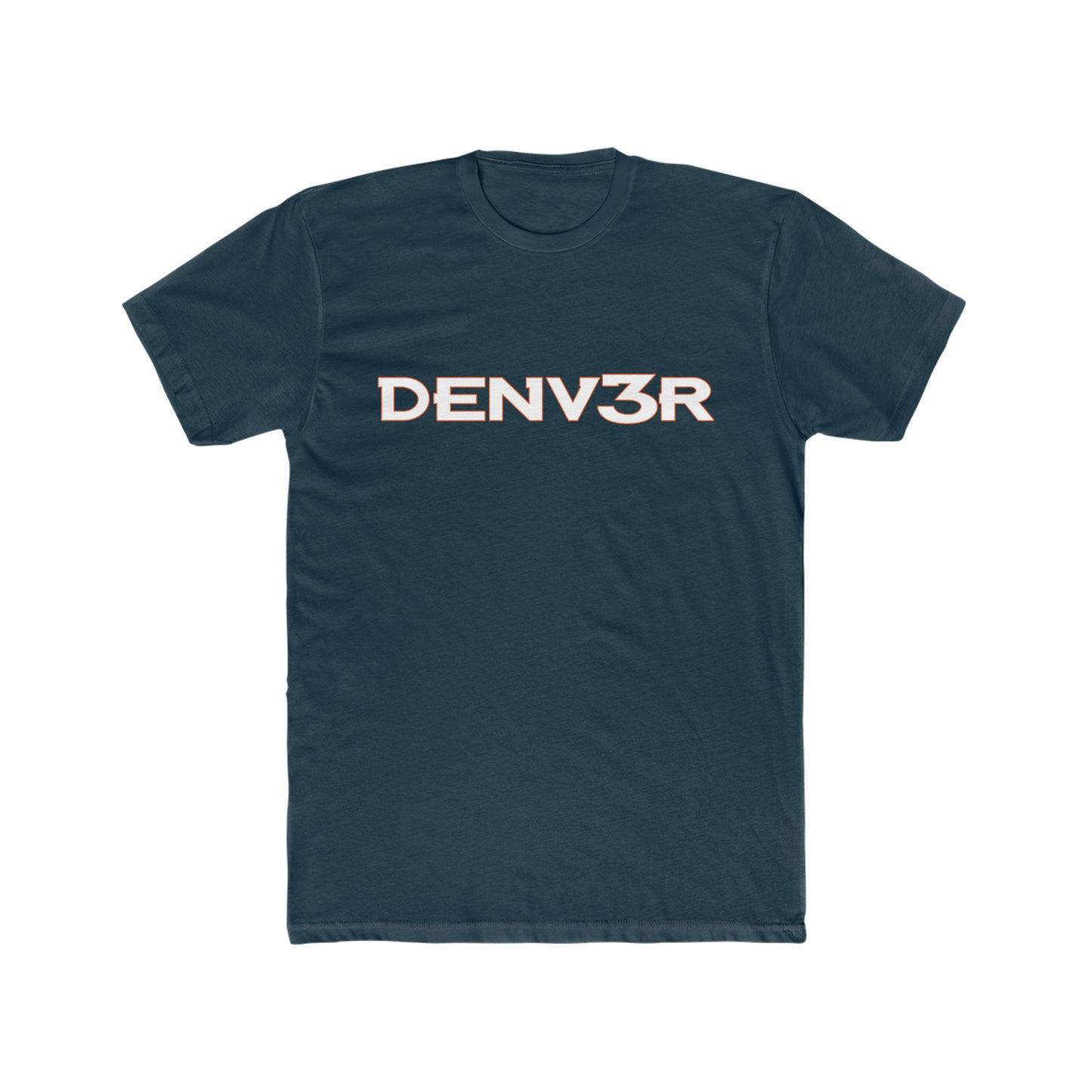 Denver Broncos Inspired Russell Wilson Number 3 Unisex Cotton Crew Tee