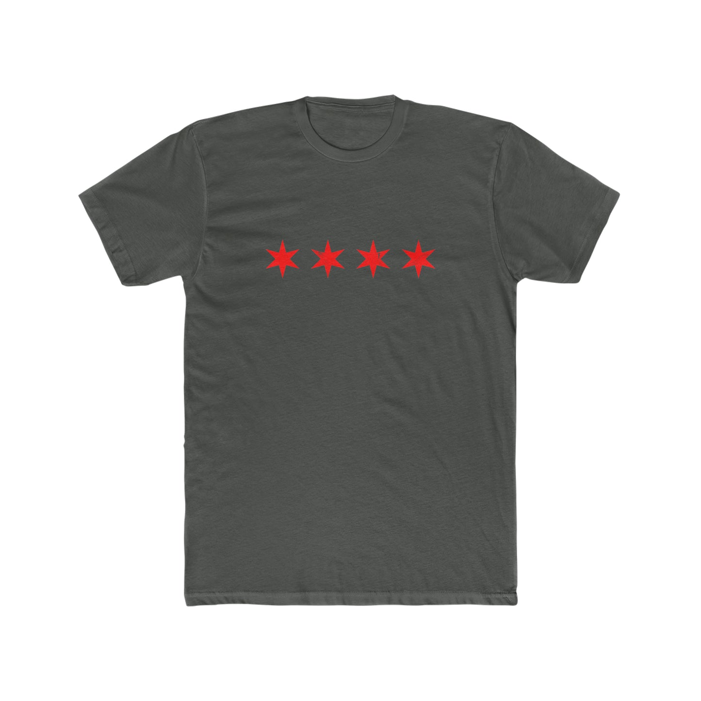 Chicago Only Stars Flag Men's Cotton Crew Tee