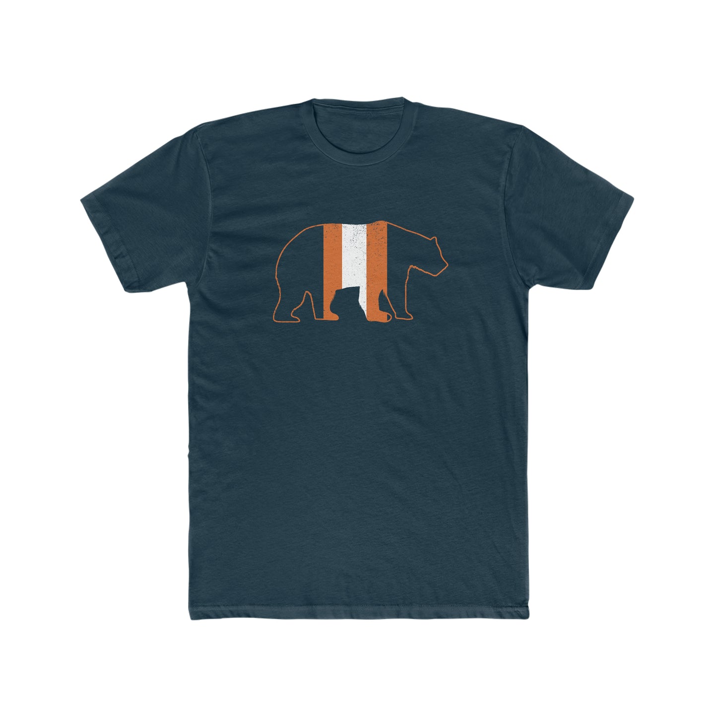 Chicago Bears Inspired Bear Stripe Design Unsiex Cotton Crew Tee