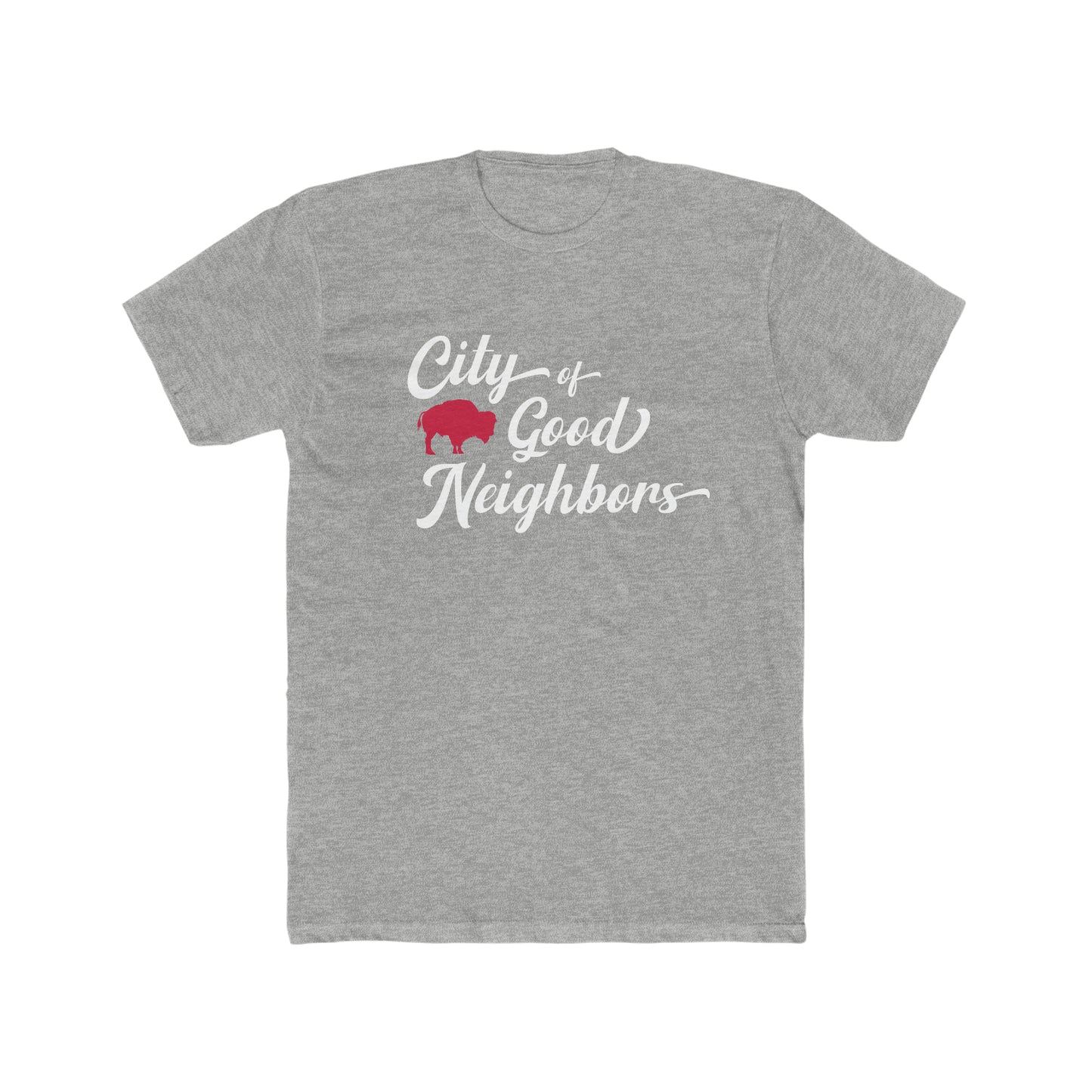 Buffalo City Of Good Neighbors Classic Western New York Motto Unisex Cotton Crew Tee