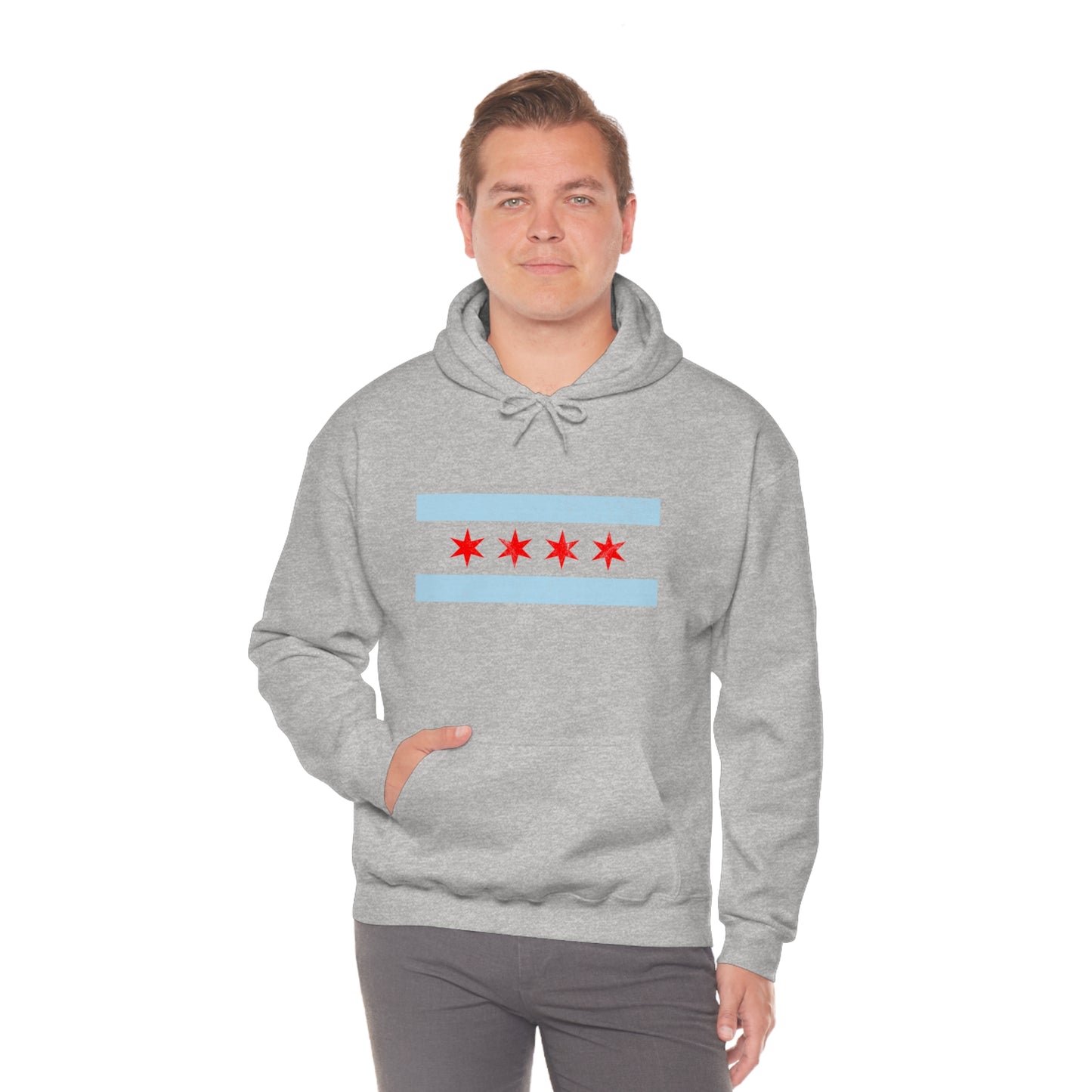 Chicago Flag Hoodie Unisex Heavy Blend™ Hooded Sweatshirt