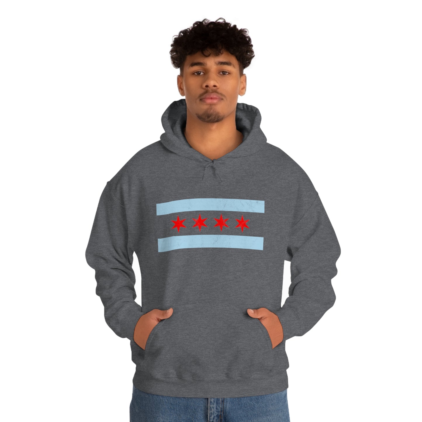 Chicago Flag Hoodie Unisex Heavy Blend™ Hooded Sweatshirt
