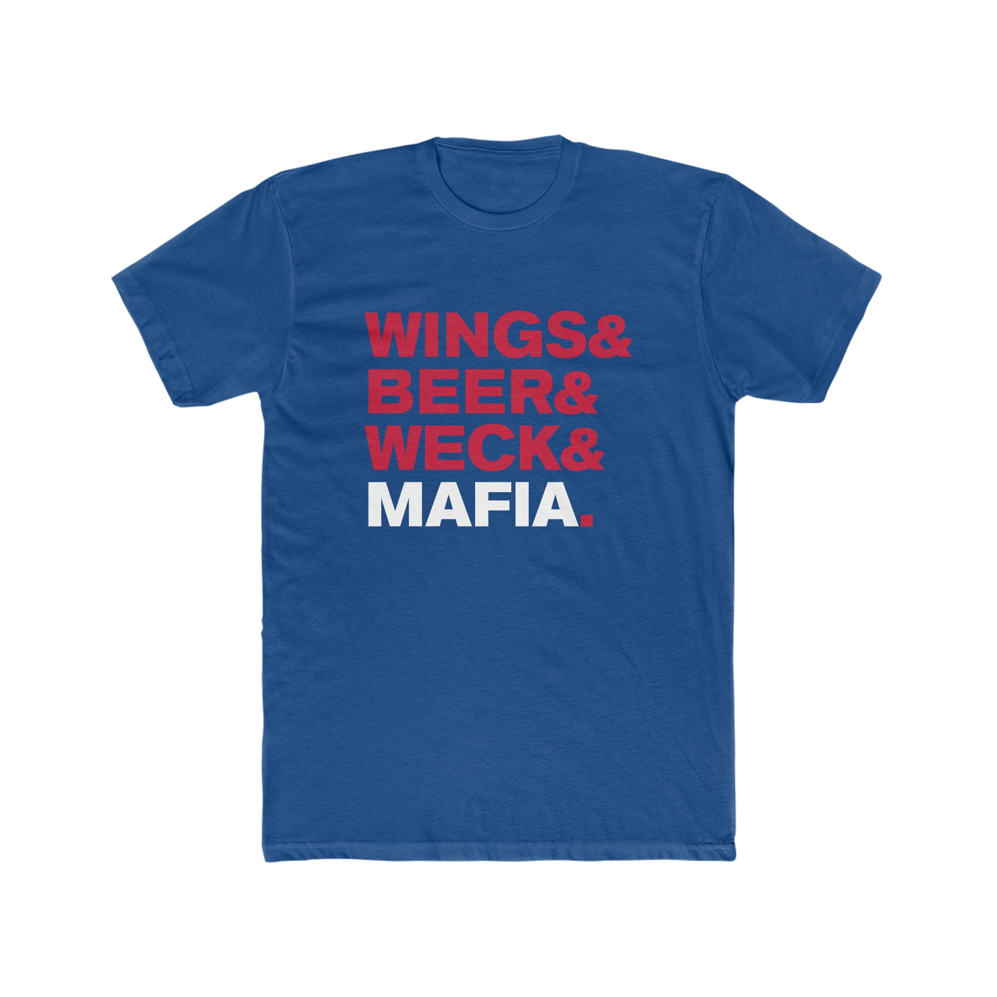 IronAndMusk Apparel Co. Buffalo Mafia Married Into This Bills Mafia Unisex Cotton Crew Tee Solid Red / 3XL