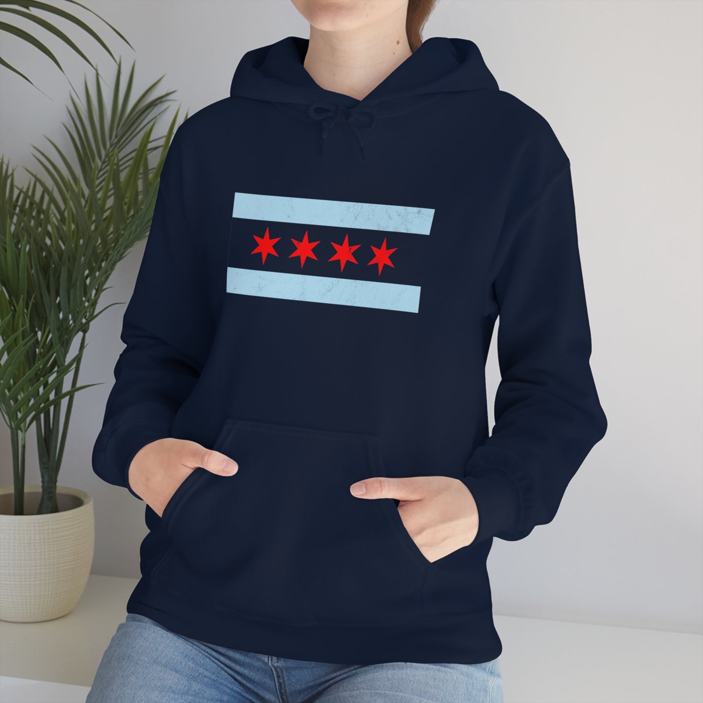 Chicago Flag Hoodie Unisex Heavy Blend™ Hooded Sweatshirt