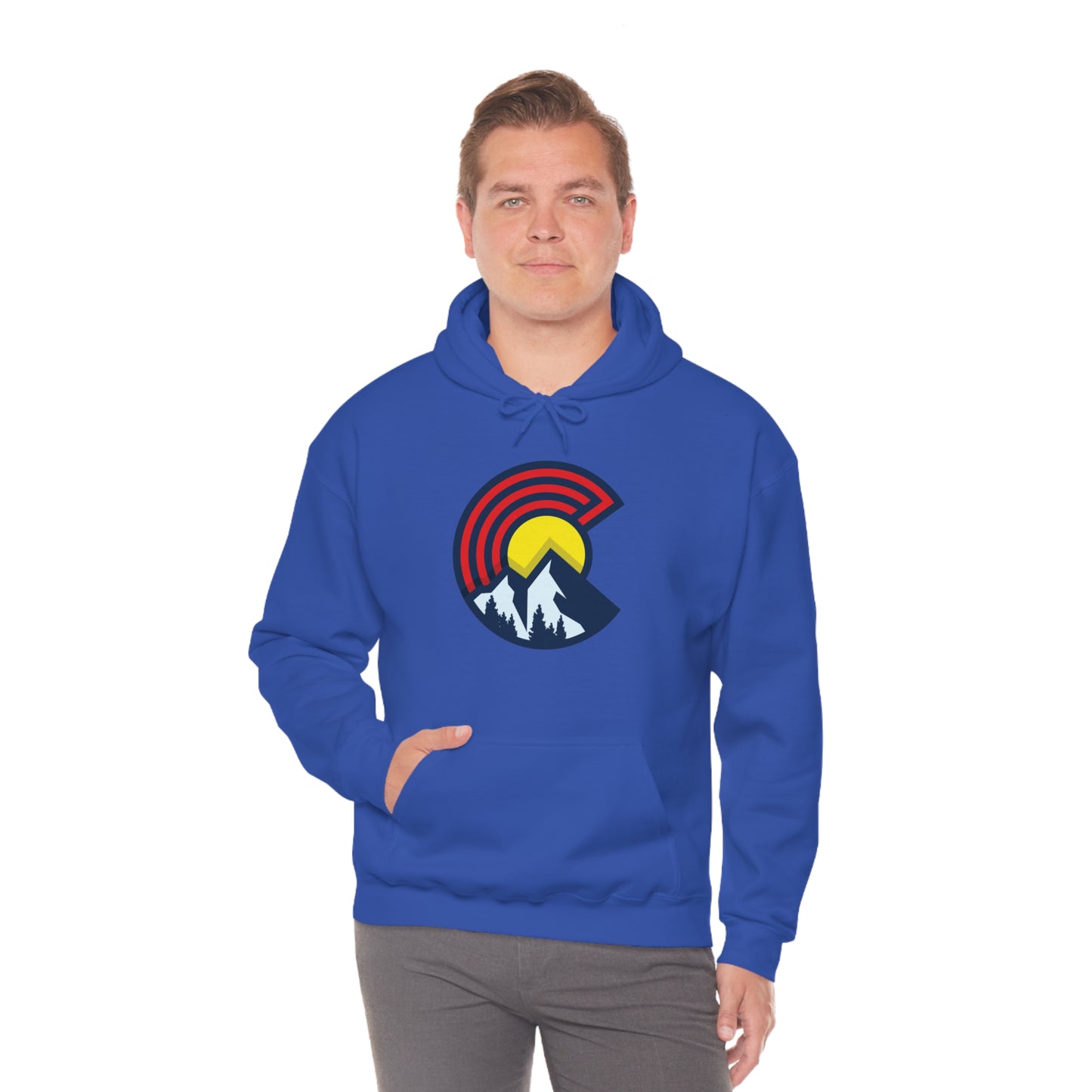 Colorado Hoodie Modern Version of Classic C Denver Boulder Colorado Springs Unisex Hooded Sweatshirt