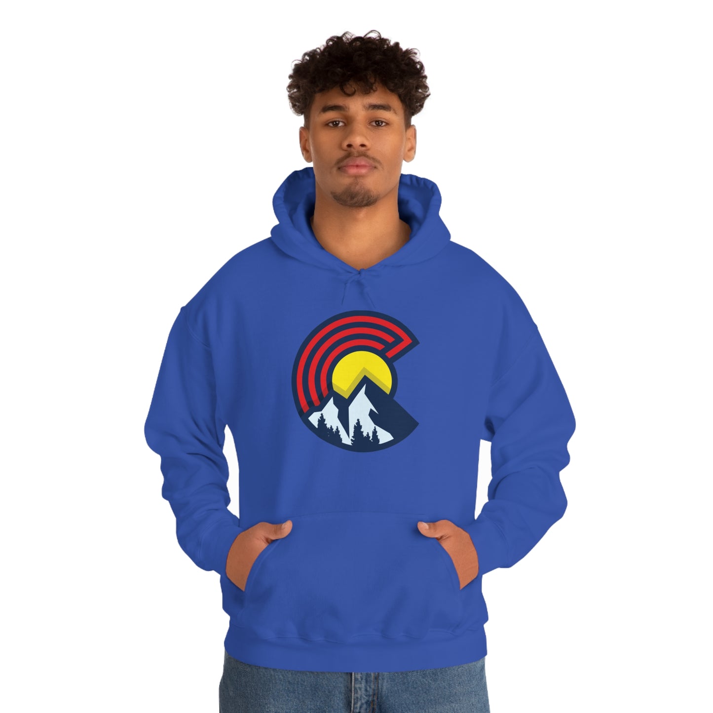 Colorado Hoodie Modern Version of Classic C Denver Boulder Colorado Springs Unisex Hooded Sweatshirt