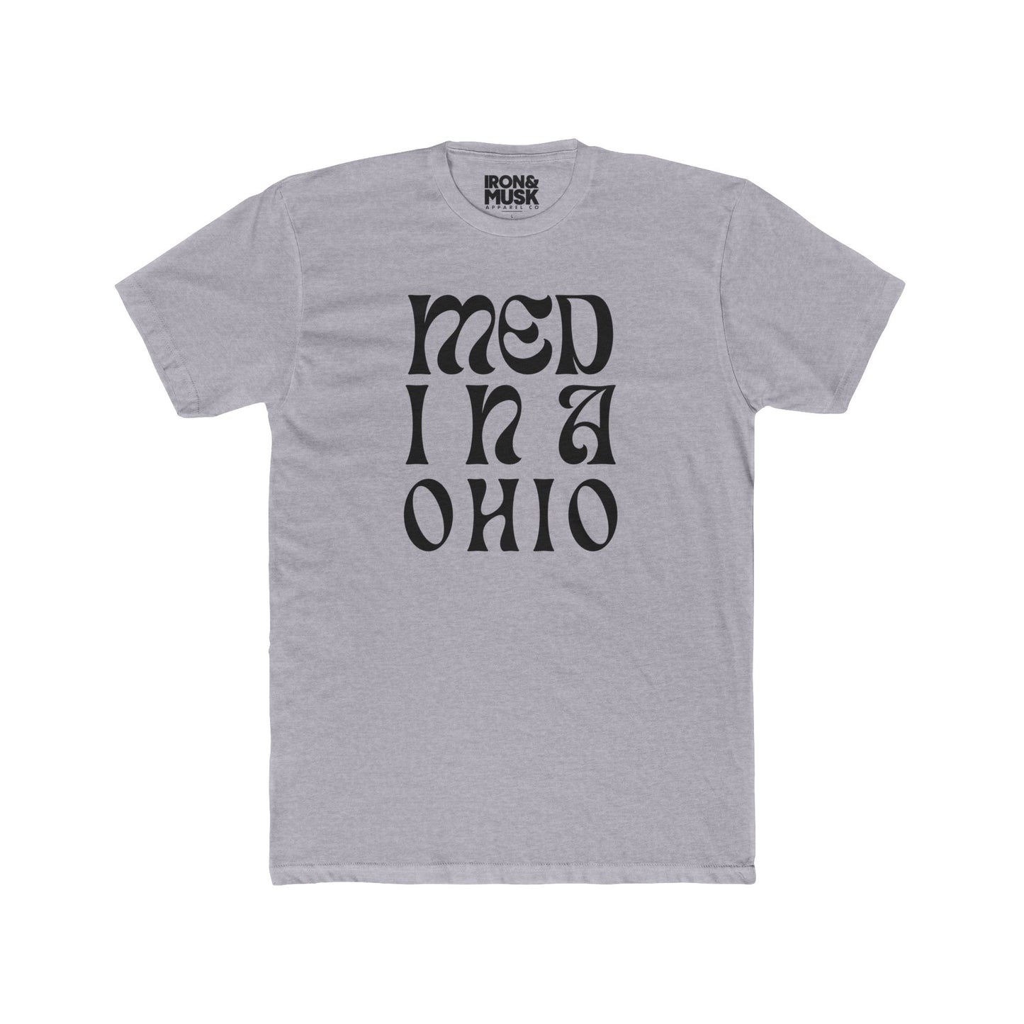 Medina, Ohio Fancy Square Design Unisex Cotton Crew Tee