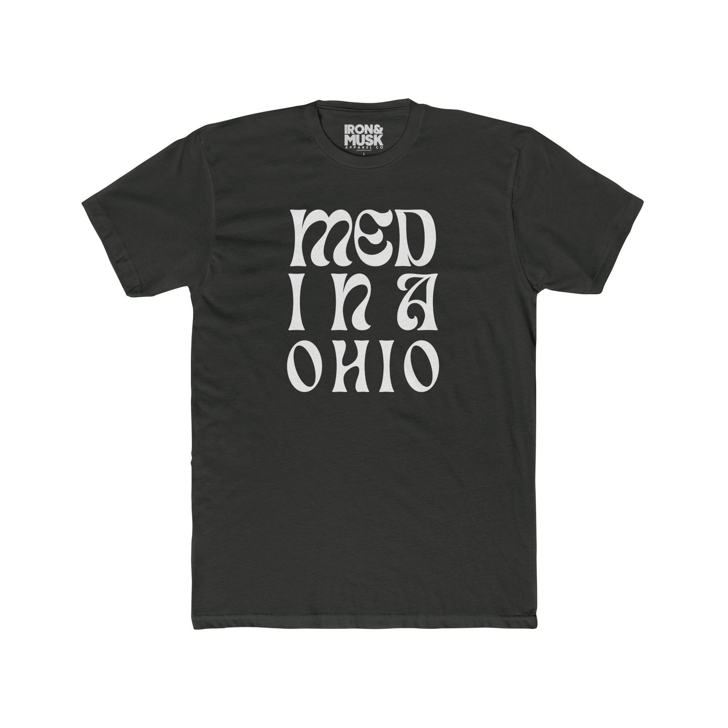 Medina, Ohio Fancy Square Design Unisex Cotton Crew Tee