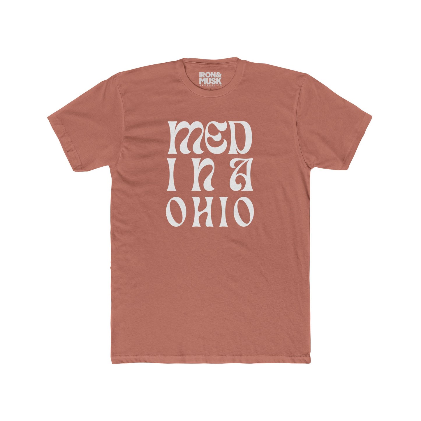 Medina, Ohio Fancy Square Design Unisex Cotton Crew Tee