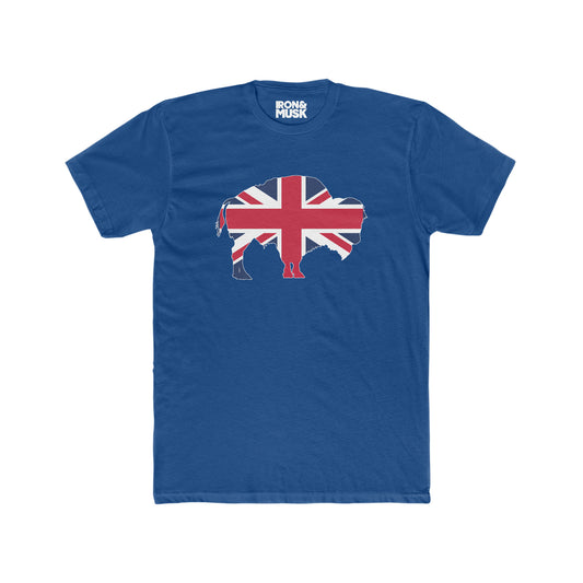 Buffalo Mafia in London Classic Design with British Flag Unisex Cotton Crew Tee