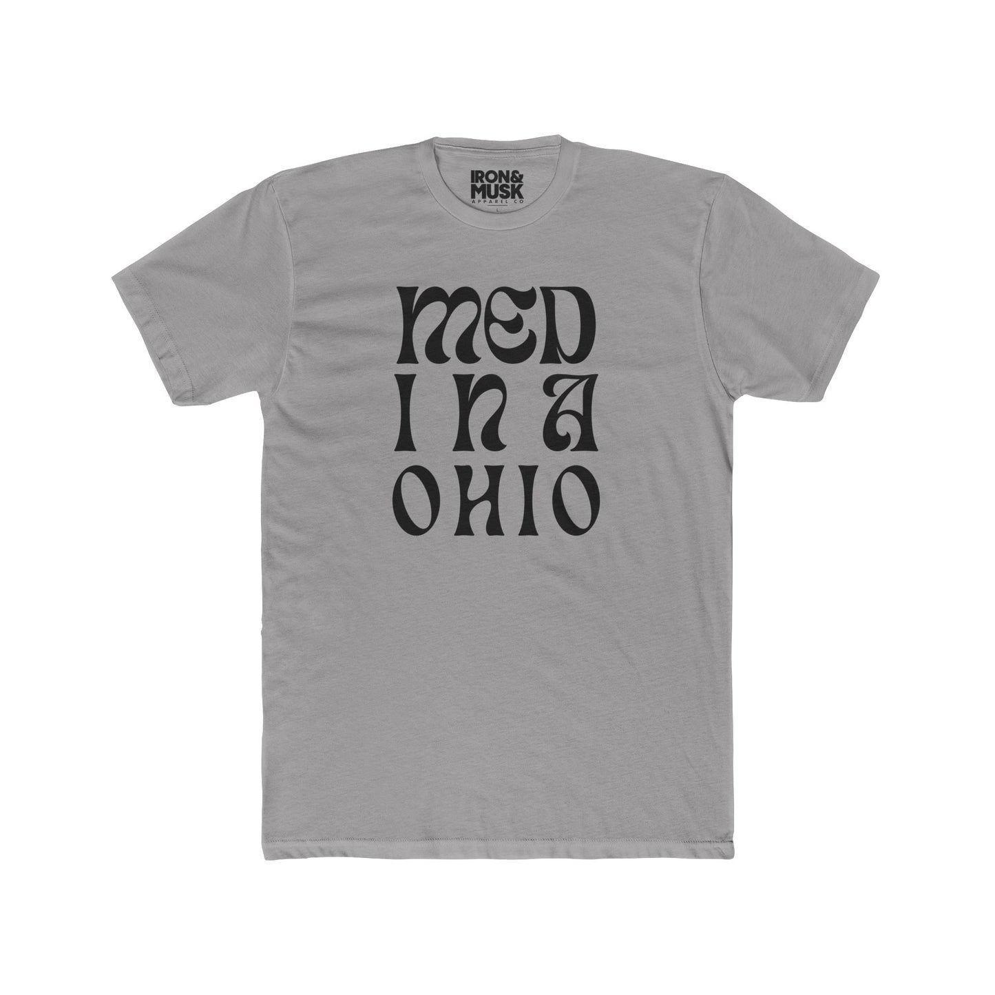 Medina, Ohio Fancy Square Design Unisex Cotton Crew Tee