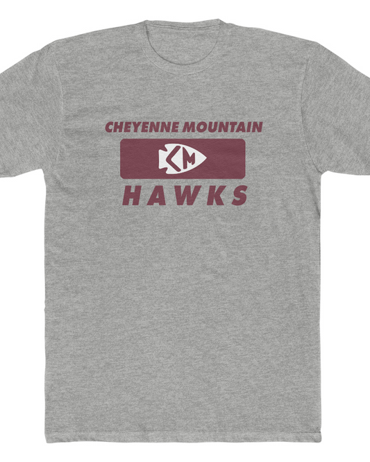 Cheyenne Mountain High School T-Shirt Hawks Unisex Cotton Crew Tee