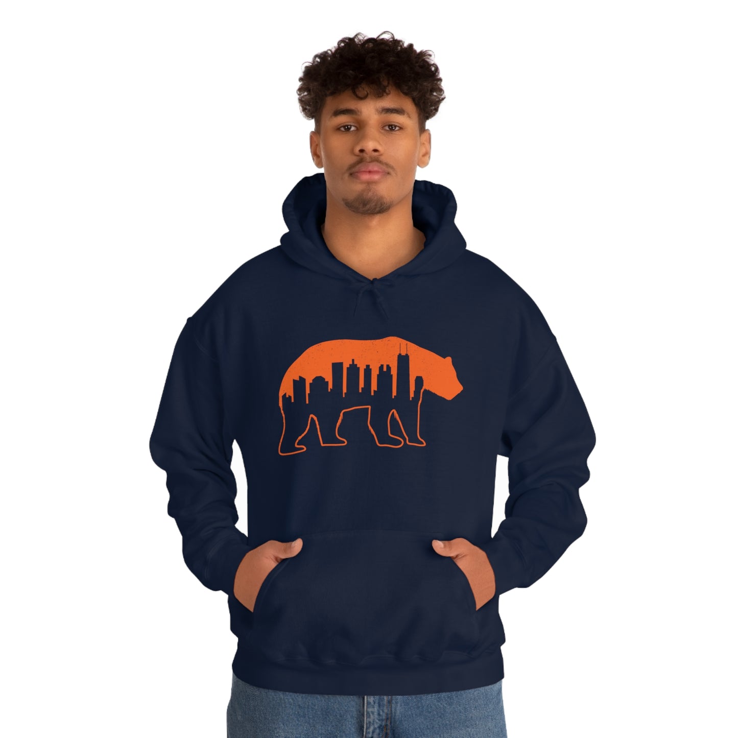Chicago Bear Skyline Unisex Heavy Blend™ Hooded Sweatshirt