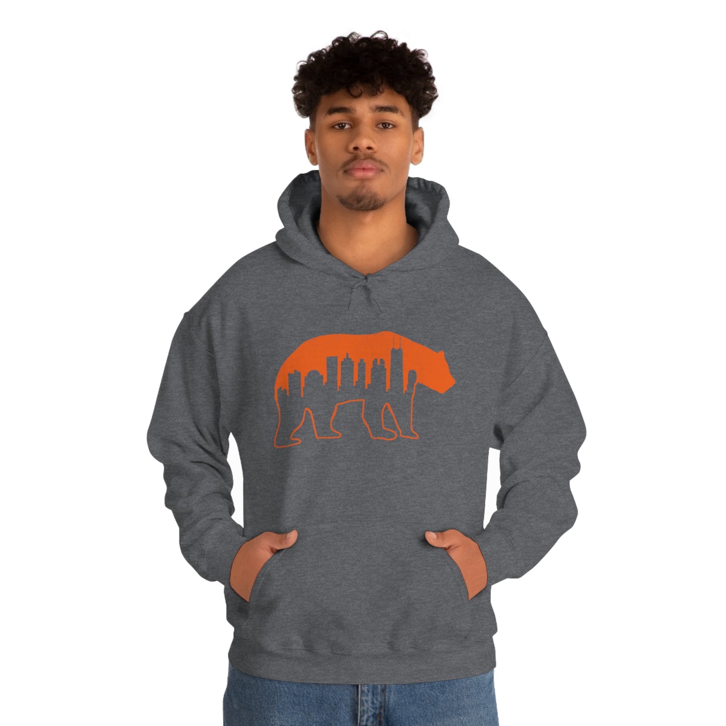 Chicago Bear Skyline Unisex Heavy Blend™ Hooded Sweatshirt
