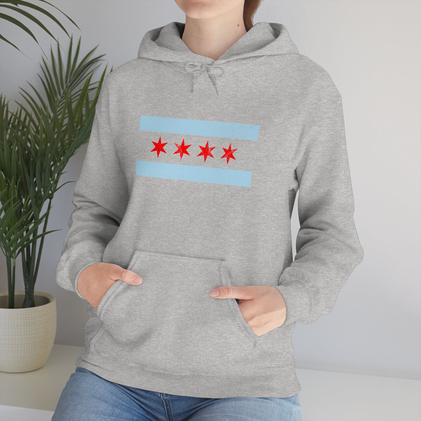 Chicago Flag Hoodie Unisex Heavy Blend™ Hooded Sweatshirt