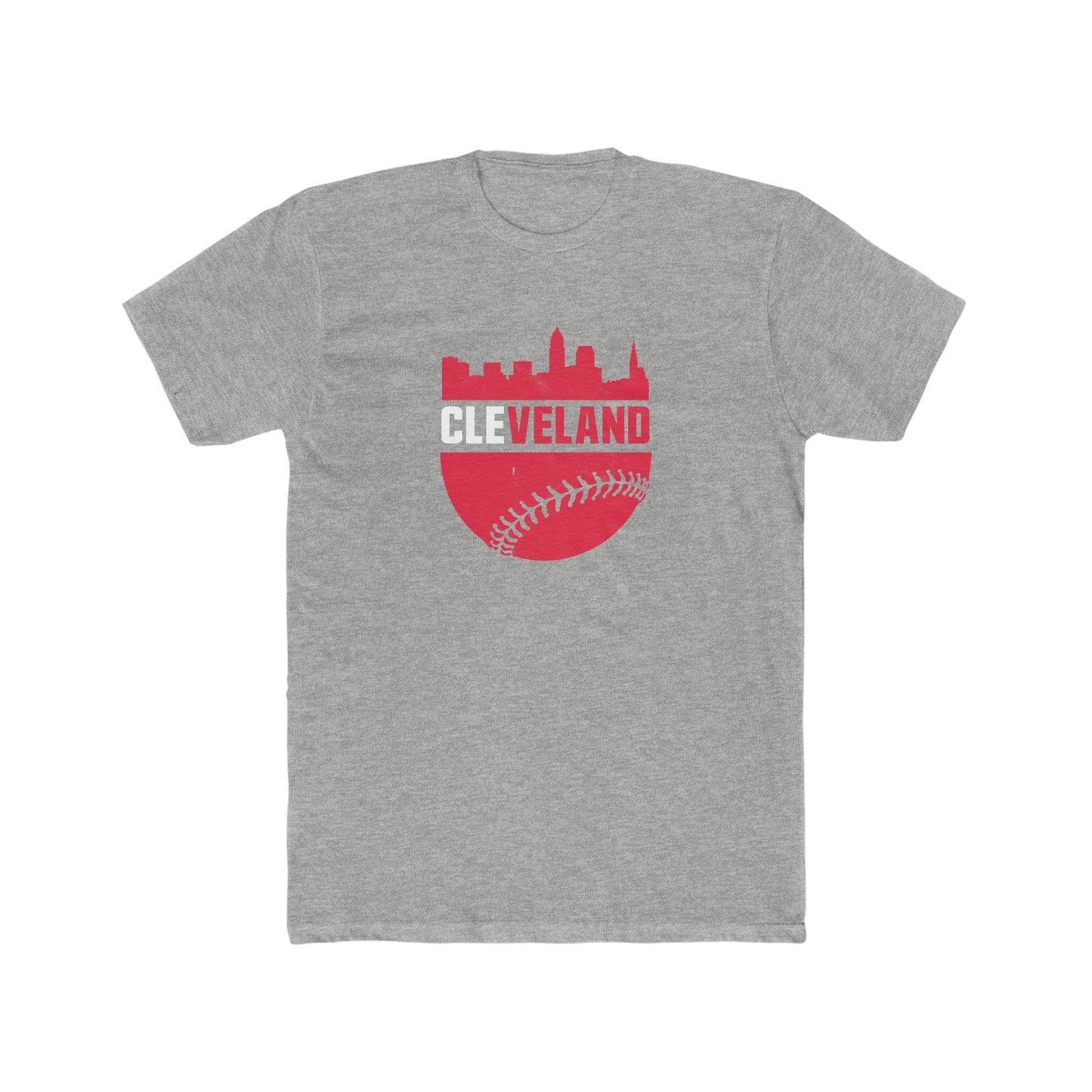 Cleveland Indians Guardians City Skyline Baseball Fan Unisex Cotton Crew T-Shirt